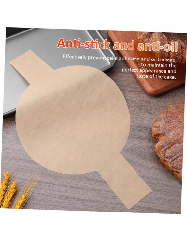 100 Hojas de Papel Pergamino Redondo Antiadherente TOPPERFUN