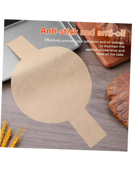 100 Hojas de Papel Pergamino Redondo Antiadherente TOPPERFUN