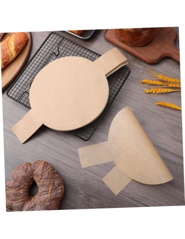 100 Hojas de Papel Pergamino Redondo Antiadherente TOPPERFUN