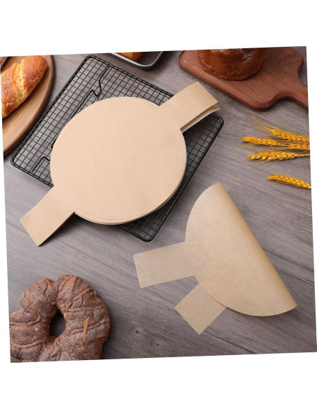 100 Hojas de Papel Pergamino Redondo Antiadherente TOPPERFUN