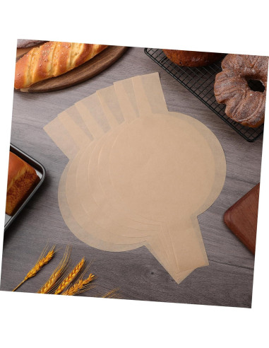 100 Hojas de Papel Pergamino Redondo Antiadherente TOPPERFUN