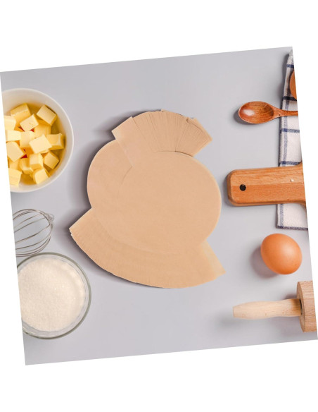 100 Hojas de Papel Pergamino Redondo Antiadherente TOPPERFUN