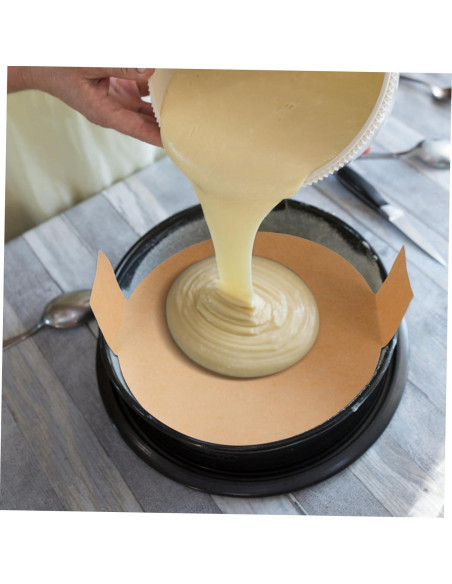 100 Hojas de Papel Pergamino Redondo Antiadherente TOPPERFUN