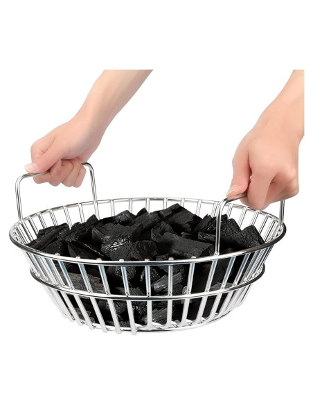 Cesta de Carbón Big Green Egg 34.8 cm Acero Inoxidable