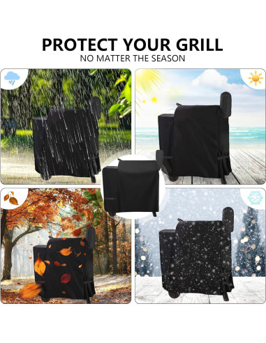 Cubierta de Parrilla FlameDuty 600D para Traeger Pro 22 Negra