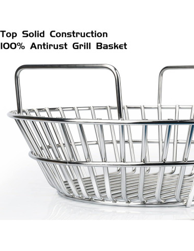 Cesta de Carbón Big Green Egg 34.8 cm Acero Inoxidable