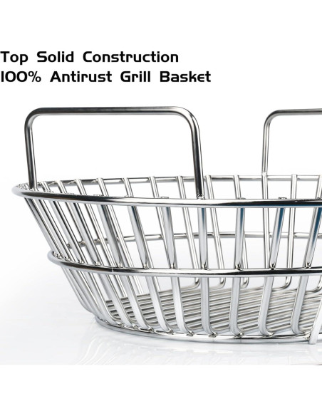 Cesta de Carbón Big Green Egg 34.8 cm Acero Inoxidable