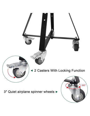 Carro Rodante Kamado Joe Junior 34.3 cm Quantfire Negro