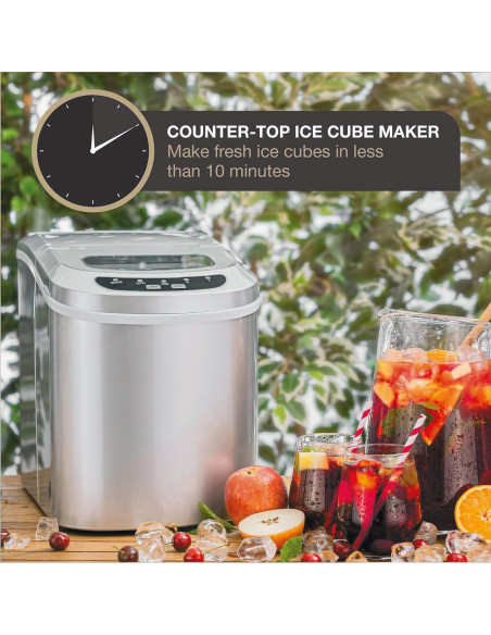 Máquina de Hielo Portátil SMETA Mini Encimera 11.79 kg/día