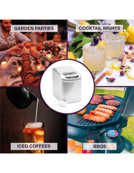 Máquina de Hielo Portátil SMETA Mini Encimera 11.79 kg/día