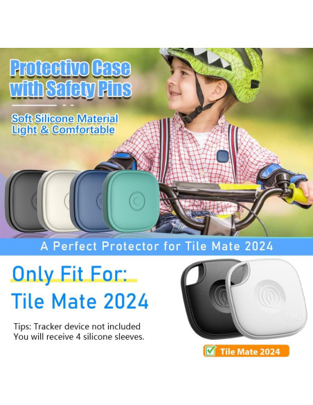 4 Fundas de Silicona LAKSDIURT para Tile Mate 2024 Impermeables