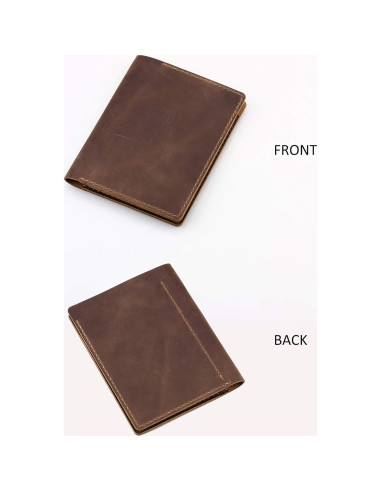 Cubierta de cuero Fasjosma para cuadernos 4x6 - Marrón