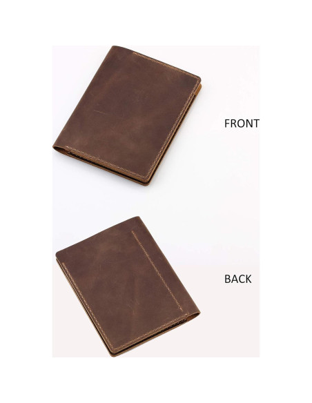 Cubierta de cuero Fasjosma para cuadernos 4x6 - Marrón