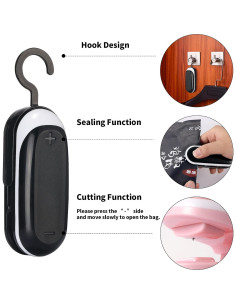 Mini Sellador de Bolsas Zxmissu 3 en 1 Portátil Multicolor 2