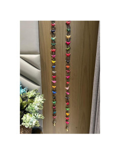 Guirnalda de Borlas Arcoíris Pastel RIANGI - Decoración Boho