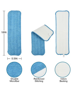 Almohadillas de Reemplazo de Microfibra Capas 45.72x13.97cm - Paquete de 3 2