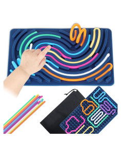 Tablero Sensorial Antiestrés Azul de Silicona para Niños y Adultos