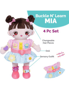 Muñeca Montessori Adora Mia con Hebilla y Aprendizaje 2