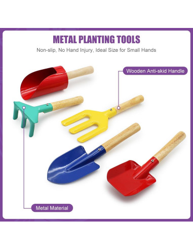Juego de Herramientas de Jardinería para Niños 15 Piezas