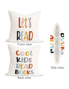 Fundas de Cojín Decorativas Rusenbao 45x45 cm Niña Escolar 2