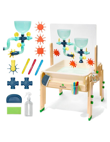 Mesa Sensorial de Agua y Arena KiwiCo - 26 Piezas para Niños 3+ Años