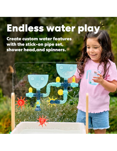 Mesa Sensorial de Agua y Arena KiwiCo - 26 Piezas para Niños 3+ Años