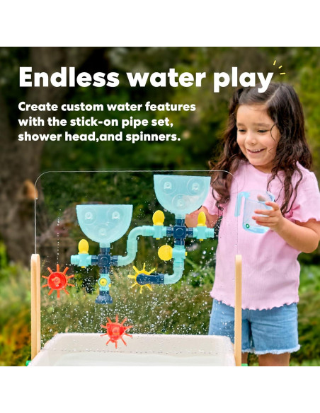 Mesa Sensorial de Agua y Arena KiwiCo - 26 Piezas para Niños 3+ Años