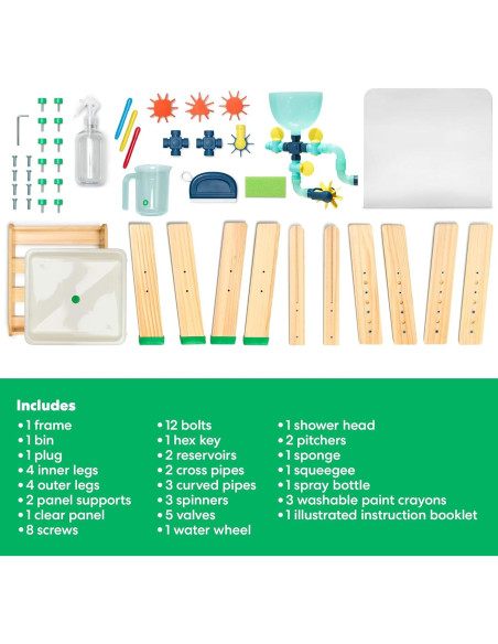 Mesa Sensorial de Agua y Arena KiwiCo - 26 Piezas para Niños 3+ Años