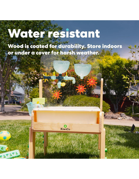 Mesa Sensorial de Agua y Arena KiwiCo - 26 Piezas para Niños 3+ Años