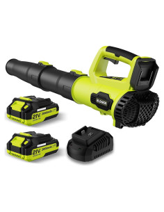 Soplador de Hojas Inalámbrico LEAPUL 21V 2 Baterías 2.0Ah