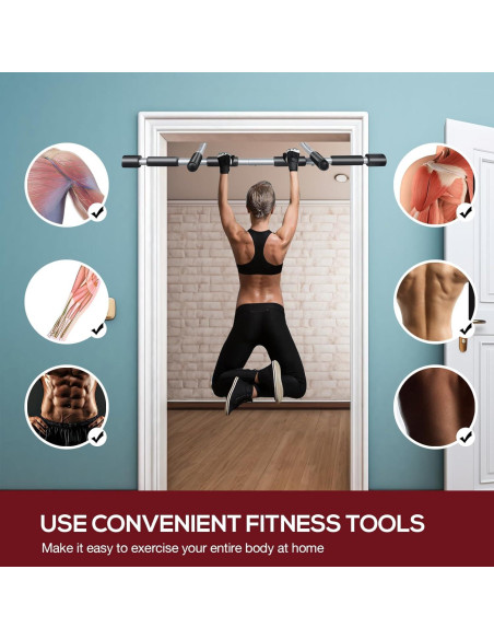 Barra de Dominadas GYE Ajustable para Puerta - 200 kg