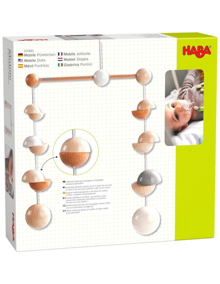 Móvil para Bebés HABA de Madera Natural - 25.4x20.3 cm