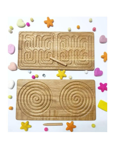 Tablero Montessori Interhemisférico Educativo con Canicas