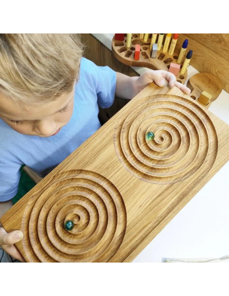 Tablero Montessori Interhemisférico Educativo con Canicas