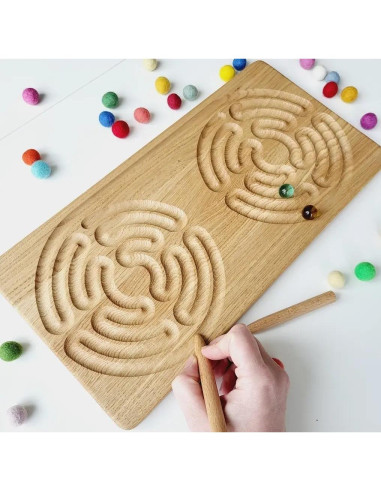 Tablero Montessori Interhemisférico Educativo con Canicas