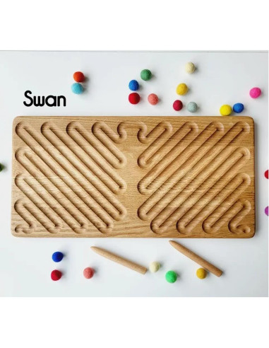 Tablero Montessori Interhemisférico Educativo con Canicas