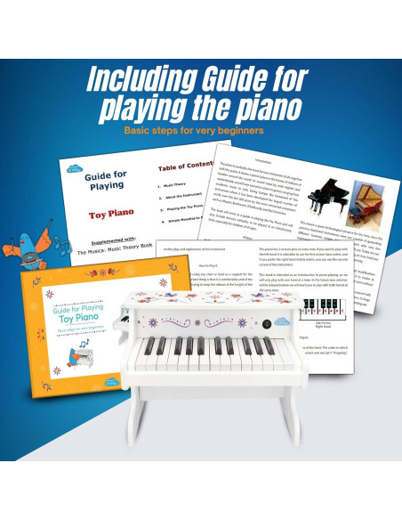 Piano de juguete digital de madera Marmelada 25 teclas