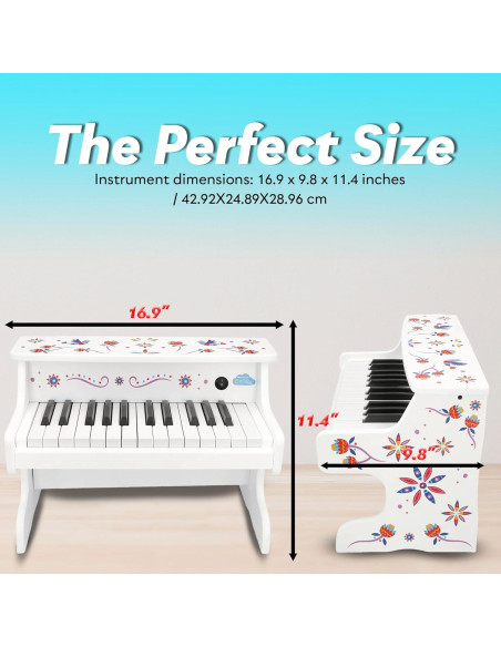 Piano de juguete digital de madera Marmelada 25 teclas