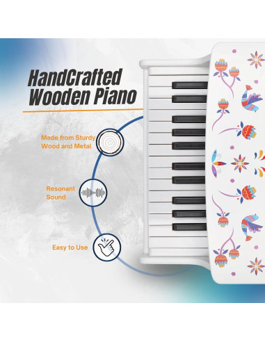 Piano de juguete digital de madera Marmelada 25 teclas