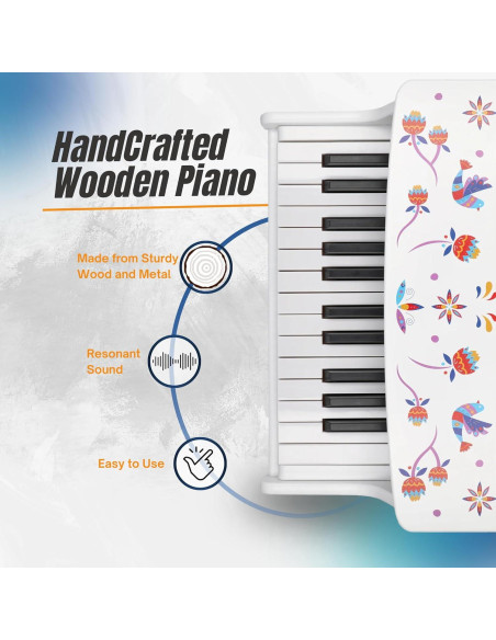 Piano de juguete digital de madera Marmelada 25 teclas