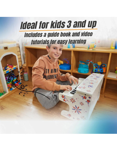 Piano de juguete digital de madera Marmelada 25 teclas