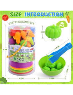 Juego de Emparejamiento de Verduras TSYAN - Juguete Educativo 3+ 2