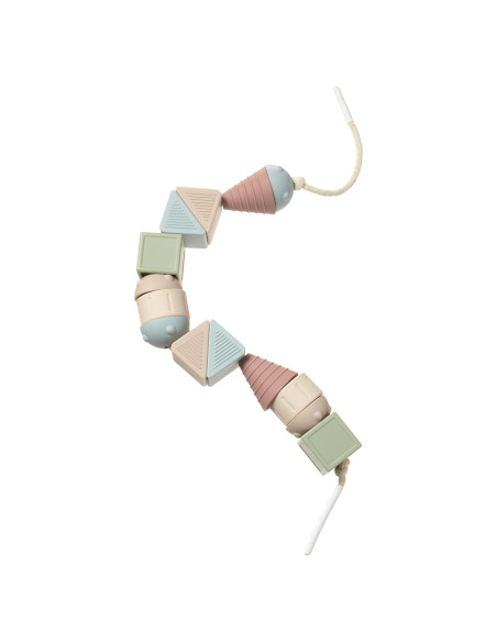 Juguete de Enhebrar Montessori AliOli - 14 Bolas de Silicona