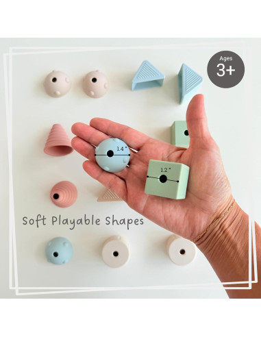 Juguete de Enhebrar Montessori AliOli - 14 Bolas de Silicona