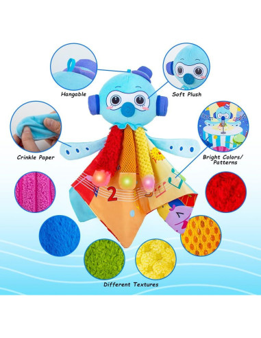 Juguete Sensorial Táctil Pulpo Teitoy con Luces y Música