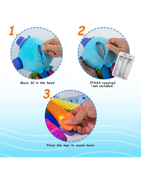 Juguete Sensorial Táctil Pulpo Teitoy con Luces y Música