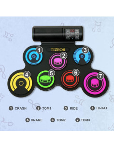 Set de Batería Eléctrica Vhffoso 7 Pads Arcoíris Portátil 2