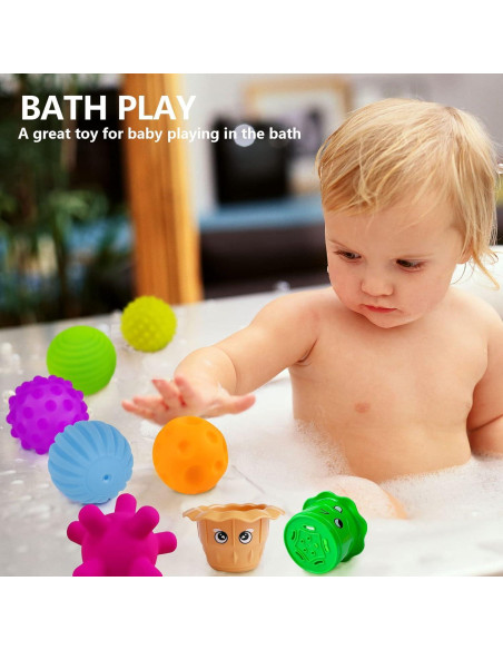Bolas Sensoriales ROHSCE para Bebés - Juguetes Multicolor 6 Piezas