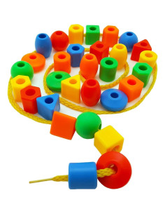 Cuentas de Enhebrar Skoolzy para Niños - Juguetes Montessori 2