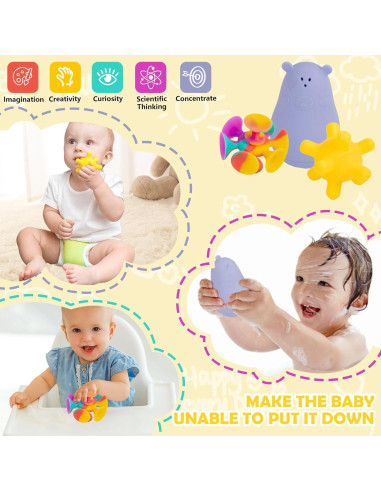 Juguetes Montessori 8 en 1 para Bebés 0-6 Meses - Desarrollo Sensorial